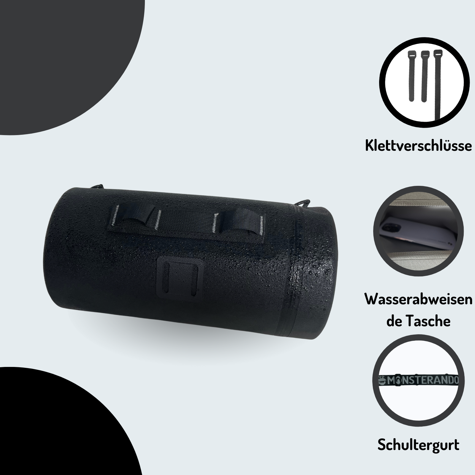 Travel-Monster Handlebar Bag deep black