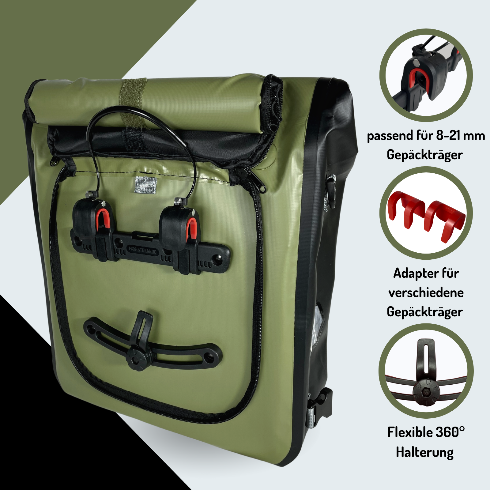 Travel-Monster 3in1 Bike bag Plus grün