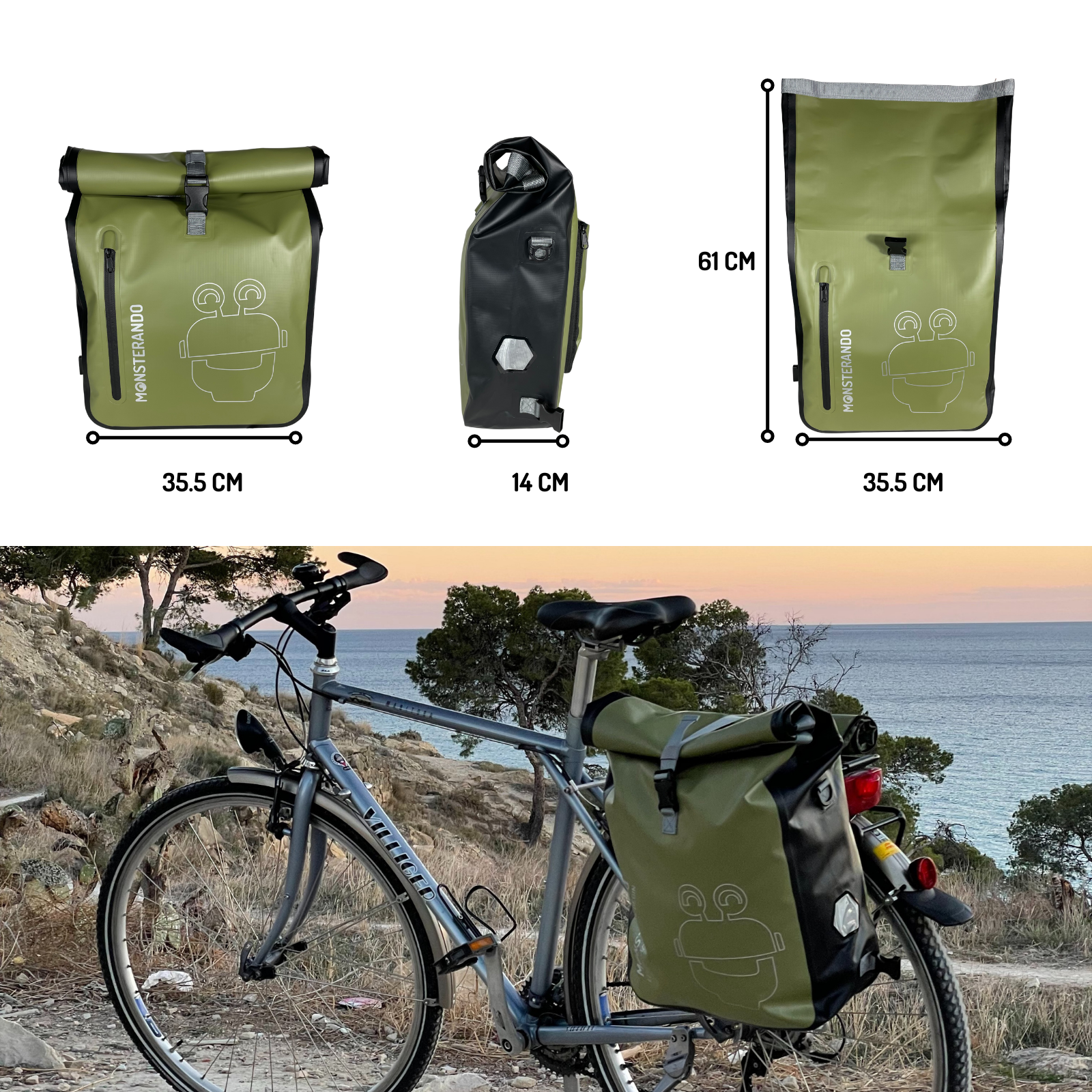 Travel-Monster 3in1 Bike bag Plus grün