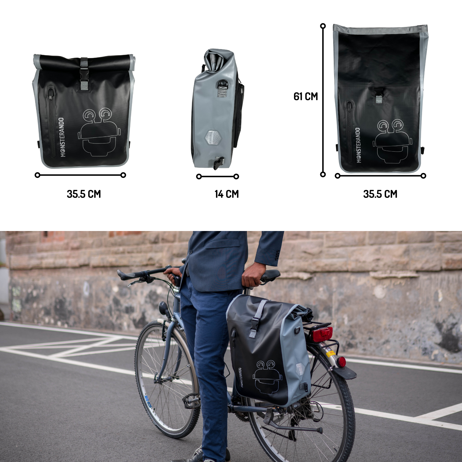 Travel-Monster 3in1 Bike bag Plus schwarz